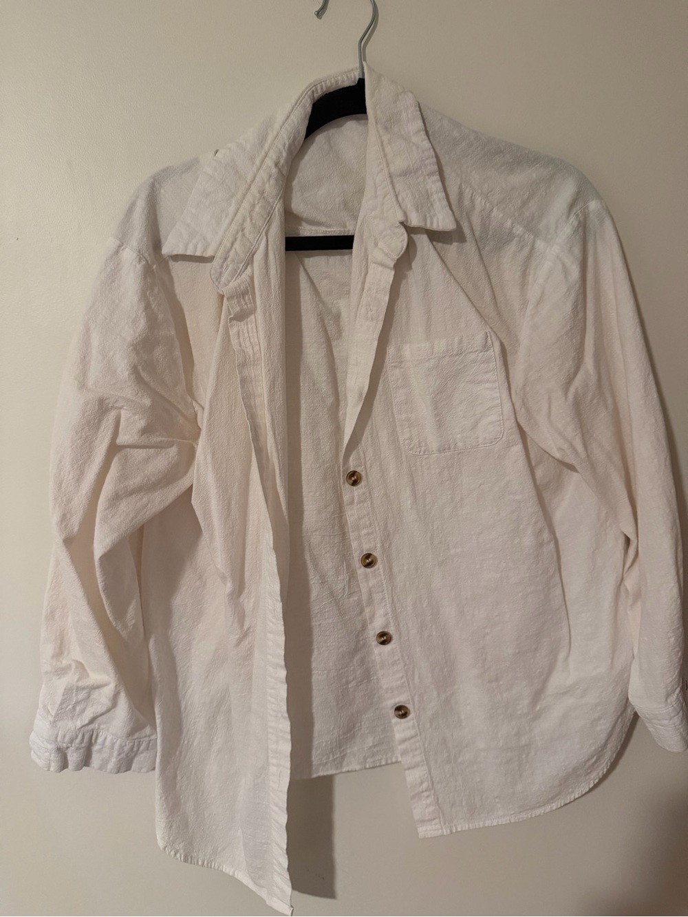 Hotouch linen White Button-Down Shirt